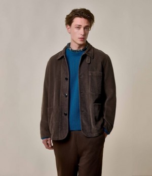 Chocolate Men Merz B. Schwanen JKT03C organic cotton corduroy Jackets | MERZ3590628