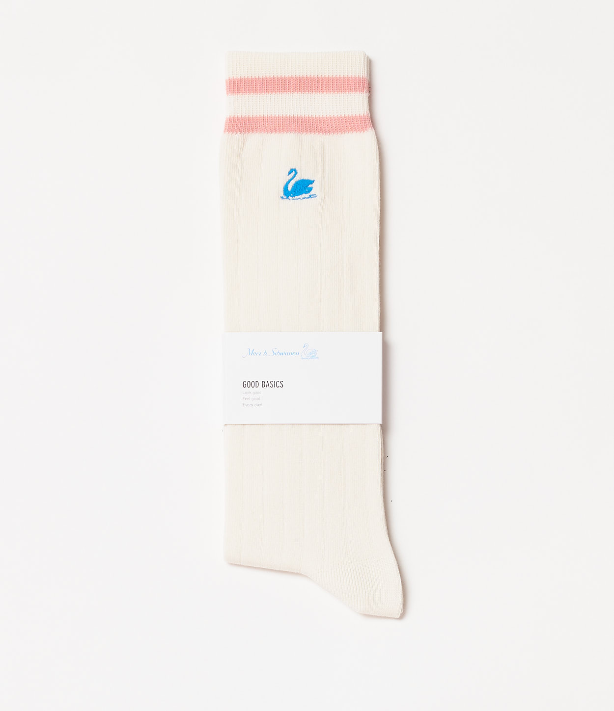 White / Coral Women Merz B. Schwanen GS08 cotton Socks | MERZ5789432